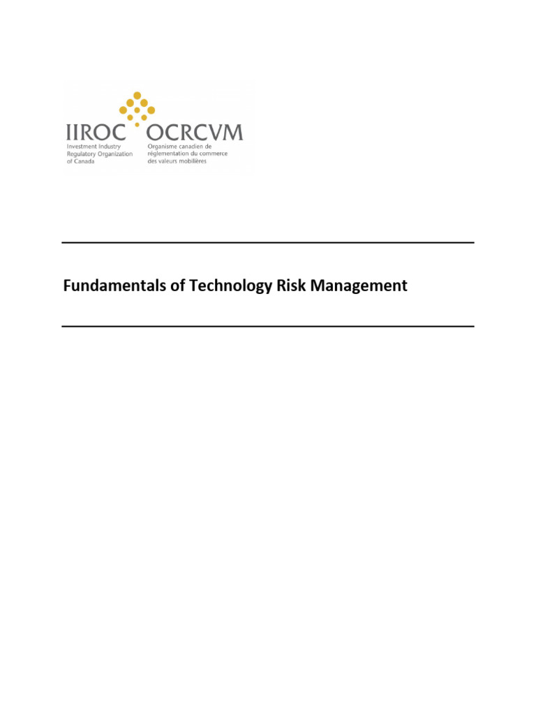 Technology Risk Management Guide | PDF