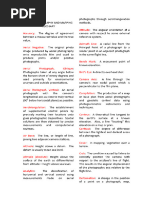 AERIAL PHOTO AND MAPPING GLOSSARY