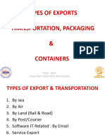 Types of Transport PKG and Containers