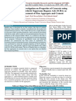 Experimental Investigation On Properties of Concrete Using Marble Dust Powderand Sugarcane Bagasse Ash SCBA As Partial Replacement of Fine Aggregate and Cement