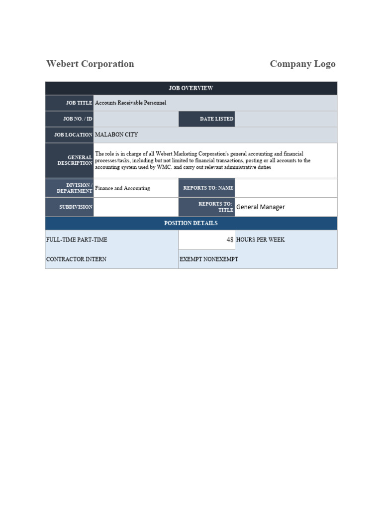 18 FD AR Personnel (NEEDS REVISION) PDF Accounting Employment
