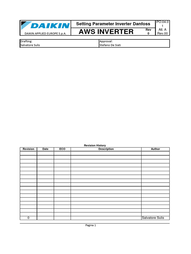 Danfoss Inverter Parameter Settings Guide | PDF | Technology & Engineering