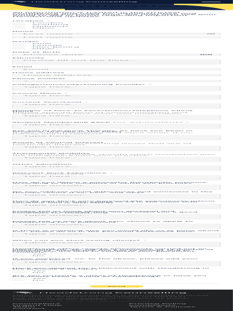 Application Headstrong Counselling PDF