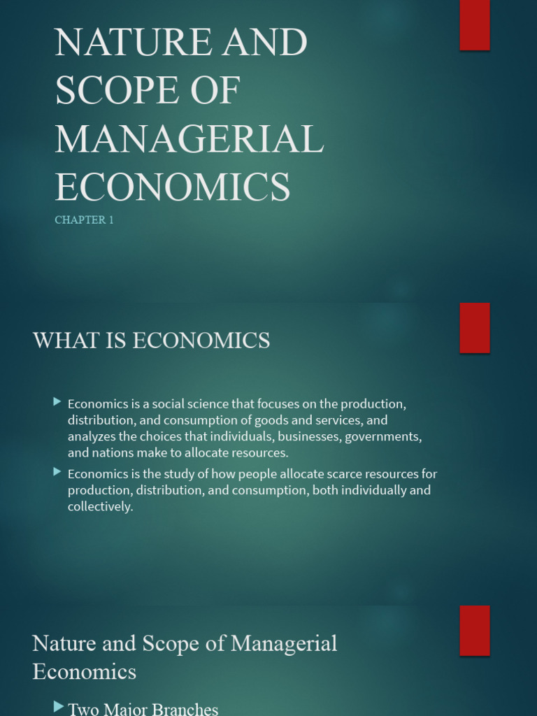 Nature and scope of managerial economics pdf