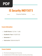 IS Security INSY3073 - Course Outline