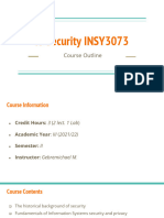 IS Security INSY3073 - Course Outline