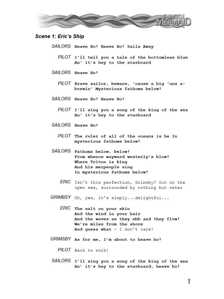 Little Mermaid, The Broadway Libretto | PDF