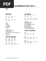 Outcomes Intermediate EOI Test 2 Answer Key