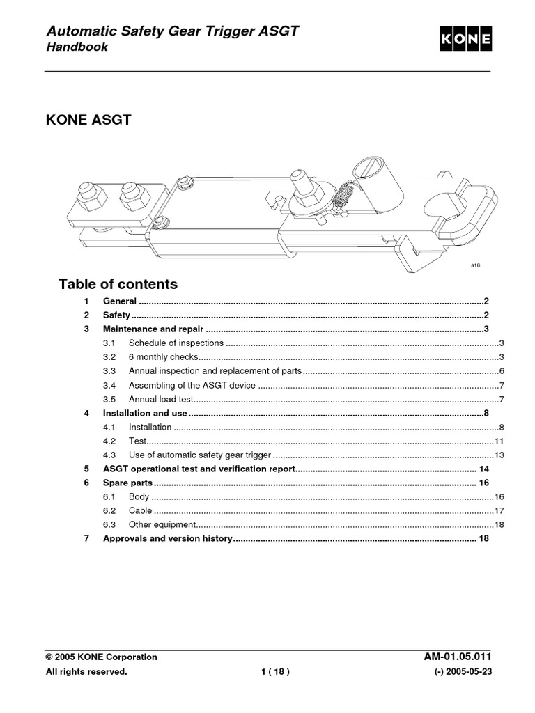 ASGT Handbook: Elevator Safety Gear Guide | PDF | Elevator | Trigger ...