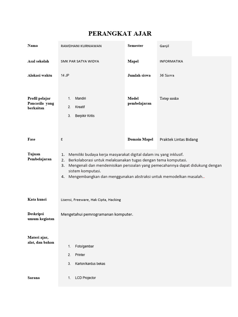 8 Praktek Lintas Bidang Pdf