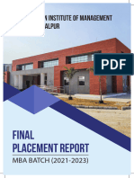 IIM Sambalpur Final Placement Report 2021 23