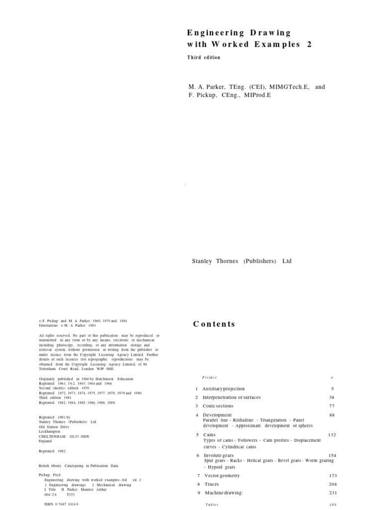 Engineering Drawing With Worked Examples | PDF