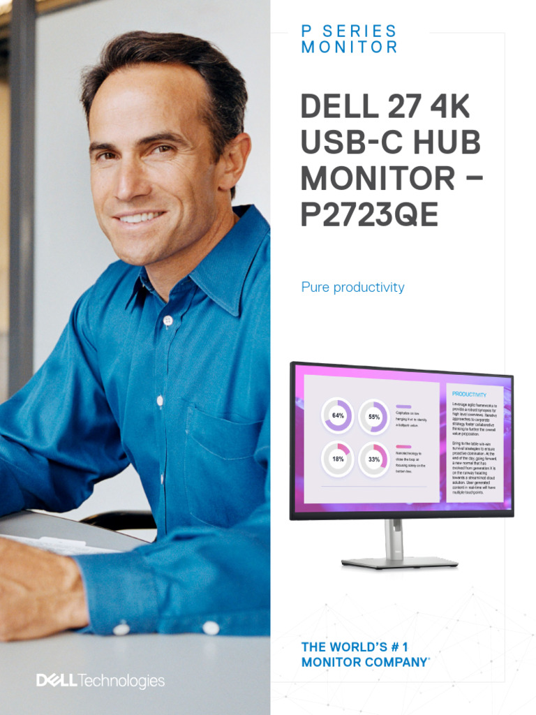 Dell 27 4k Usb C Hub Monitor P2723qe Datasheet | PDF | Computer Monitor ...