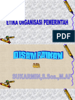 Etika Organisasi Pemerintahan