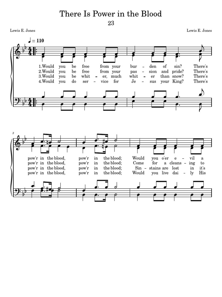 23 There Is Power In The Blood Pdf