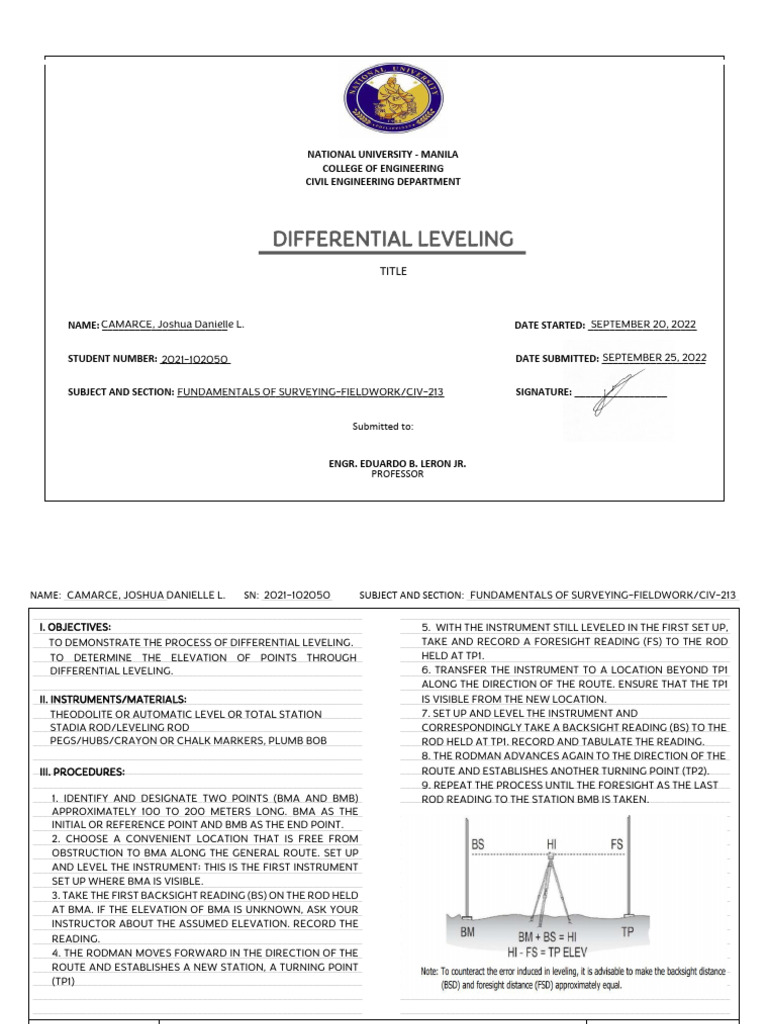 Camarce Plate3 DifferentialLeveling PDF
