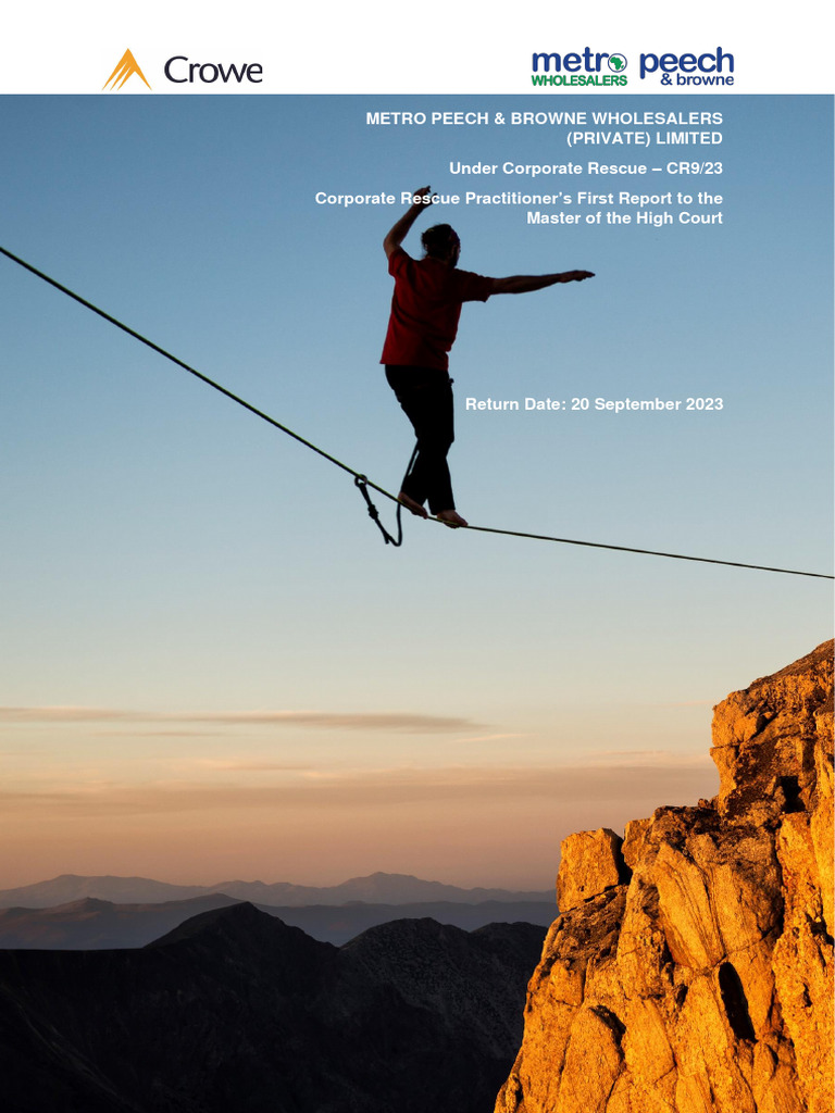 Corporate Rescue Practitioner's First Report - Publication Final | PDF ...