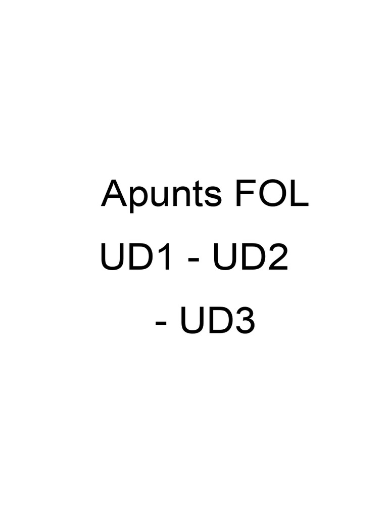Apunt Fol Ud1 - Ud2 - Ud3 | PDF