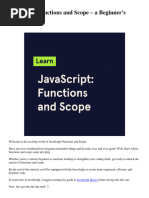 JavaScript Functions and Scope - A Beginners Guide