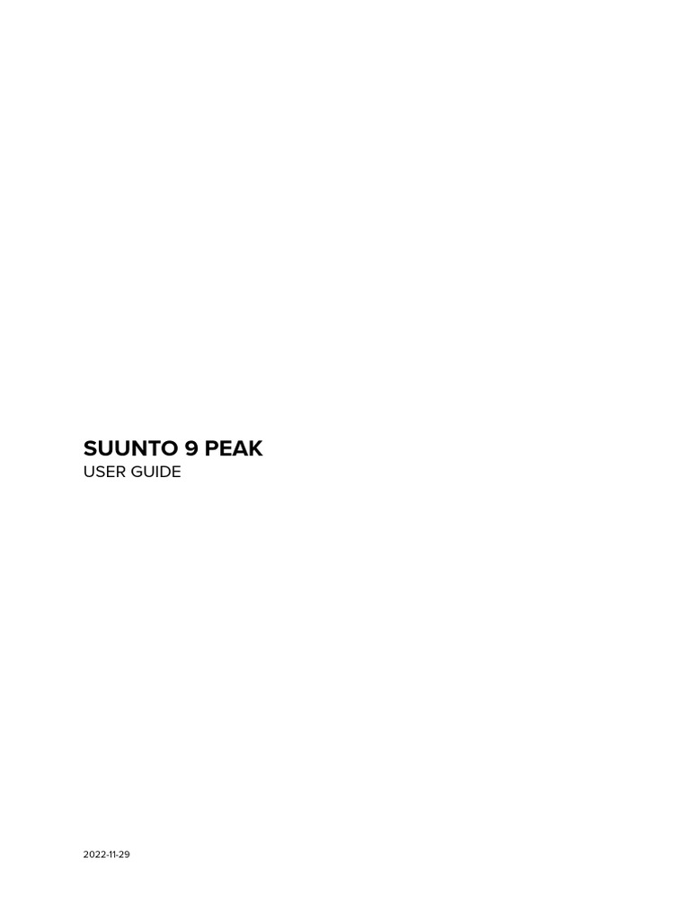 Suunto 9 peak userguide en pdf mobile app global positioning system