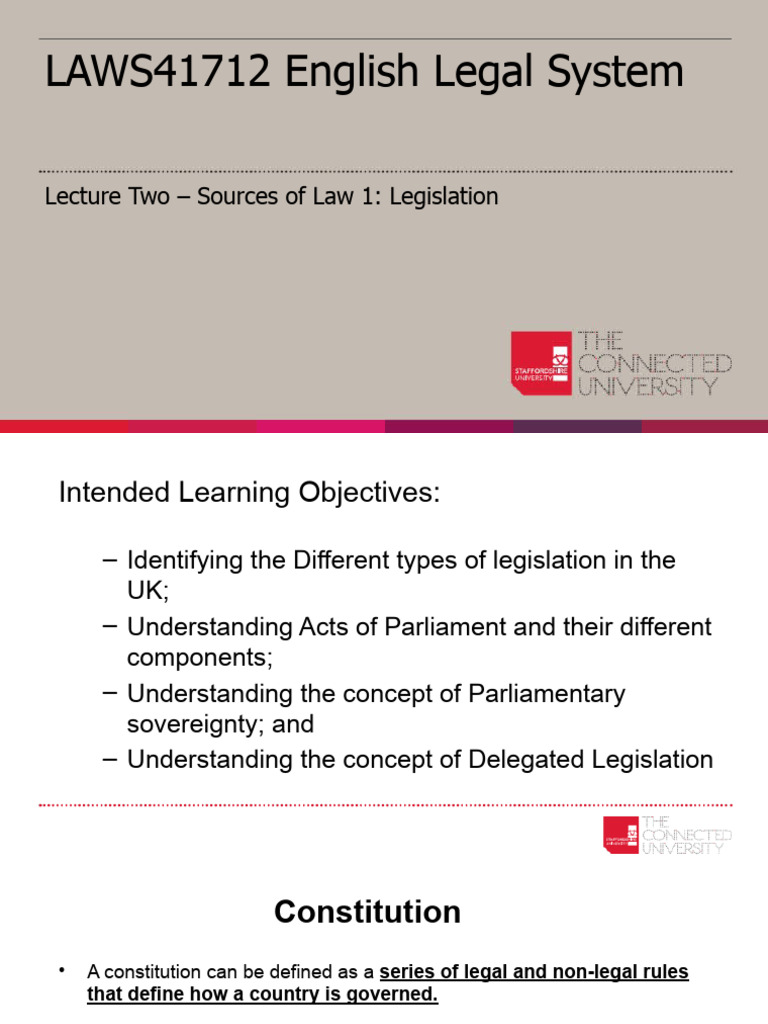 UK Legal System: Legislation Overview | PDF | Sources Of Law | Act Of ...