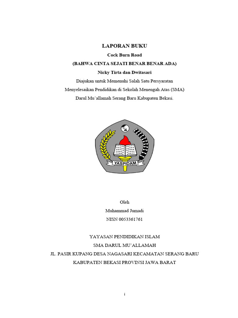 Contoh Laporan Buku | PDF