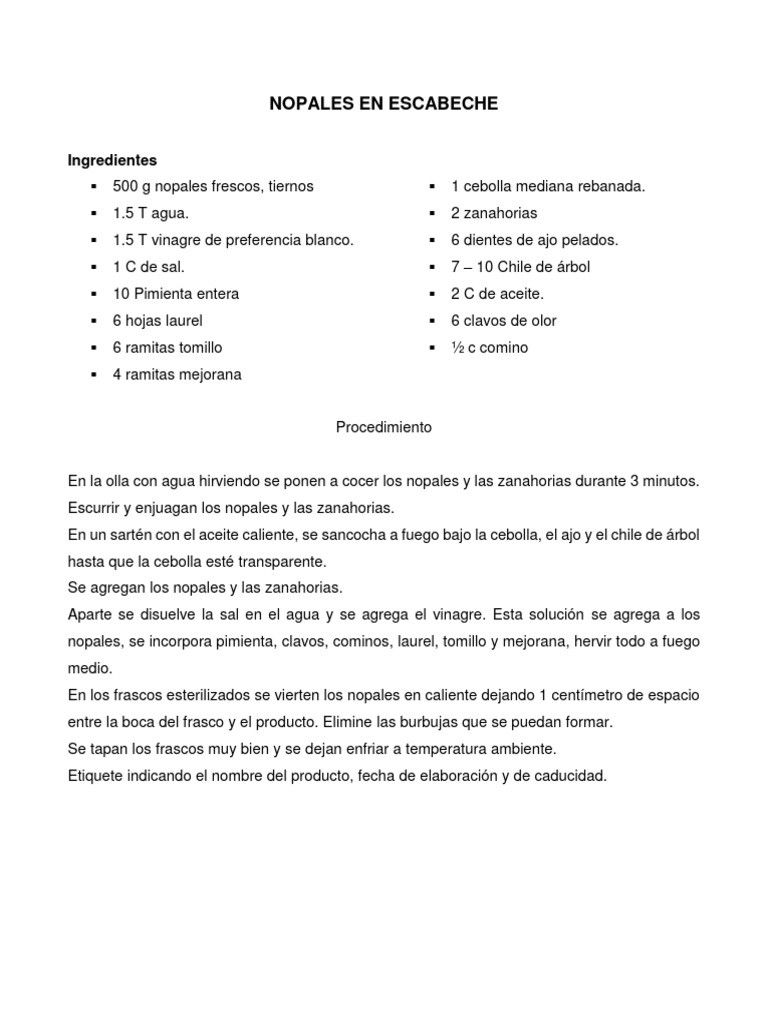 Processed Nopales