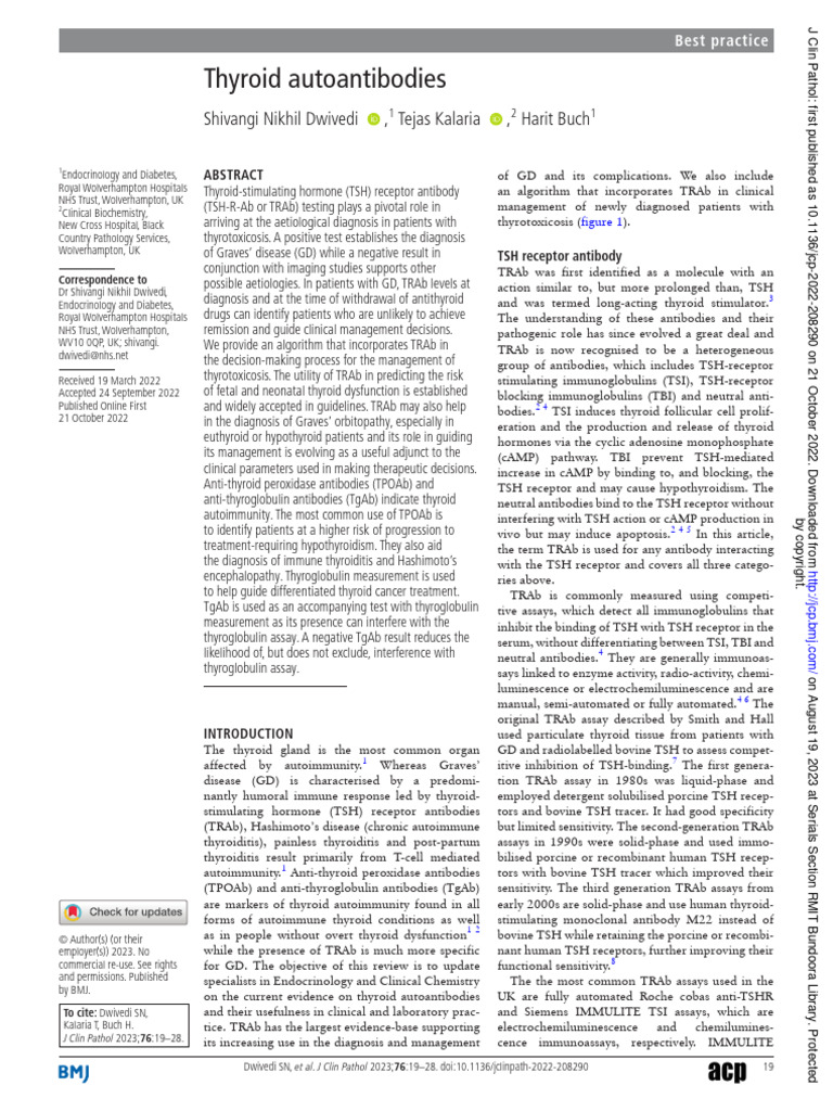 Thyroid Auto Anitbody | PDF