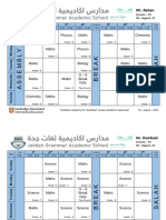 Master Teachers Time Table 30 - Aug