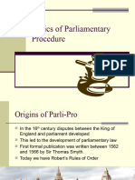 Basics of Parliamentary Procedure