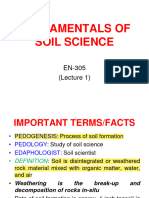 Lecture 1 and 2 - FUNDAMENTALS OF SOIL SCIENCE