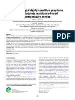 (4) Fabricating a highly sensitive graphene nanoplatelets resistance-based temperature sensor