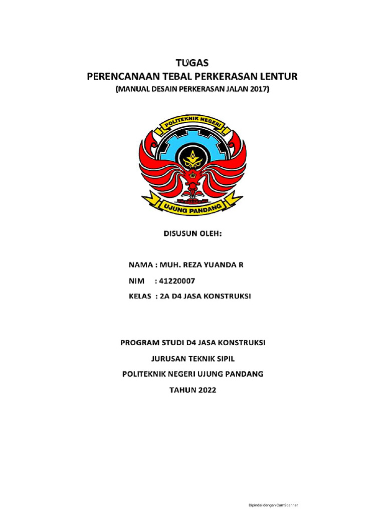 Muh. Reza Yuanda R - 41220007 - Tugas Perencanaan Tebal Perkerasan ...