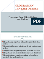 Pengenalan Class Object Method Attribute