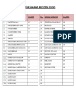 Daftar Harga Frozen Food