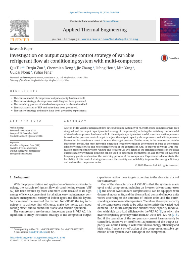 Multi-Compressor Refrigeration Systems | PDF