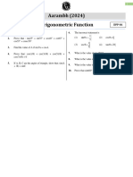 Trigonometric Functions - DPP 06 (Of Lecture 08) - (Aarambh 2024)