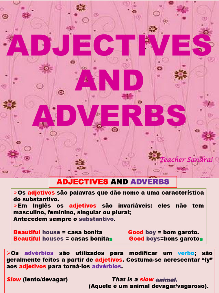Adjetivos e Advérbios em Inglês | PDF | Adjetivo | Substantivo