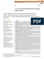 Parent Escalation of Care For The Deteriorating Child in Hospital: A Health Care Improvement Study