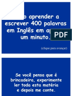 Como Aprender 400 Palavras Em Ingles Em 1 Minuto