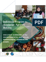 Indonesia Acceleration Program of Agrarian Reform and One Map Policy Implementation ESMF Executive Summary 06012018