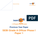 SEBI Grade A 2022 Phase 1 Paper 1 Previous Year Paper
