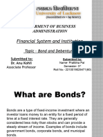 Financial System and Institution: Deparment of Business Administration