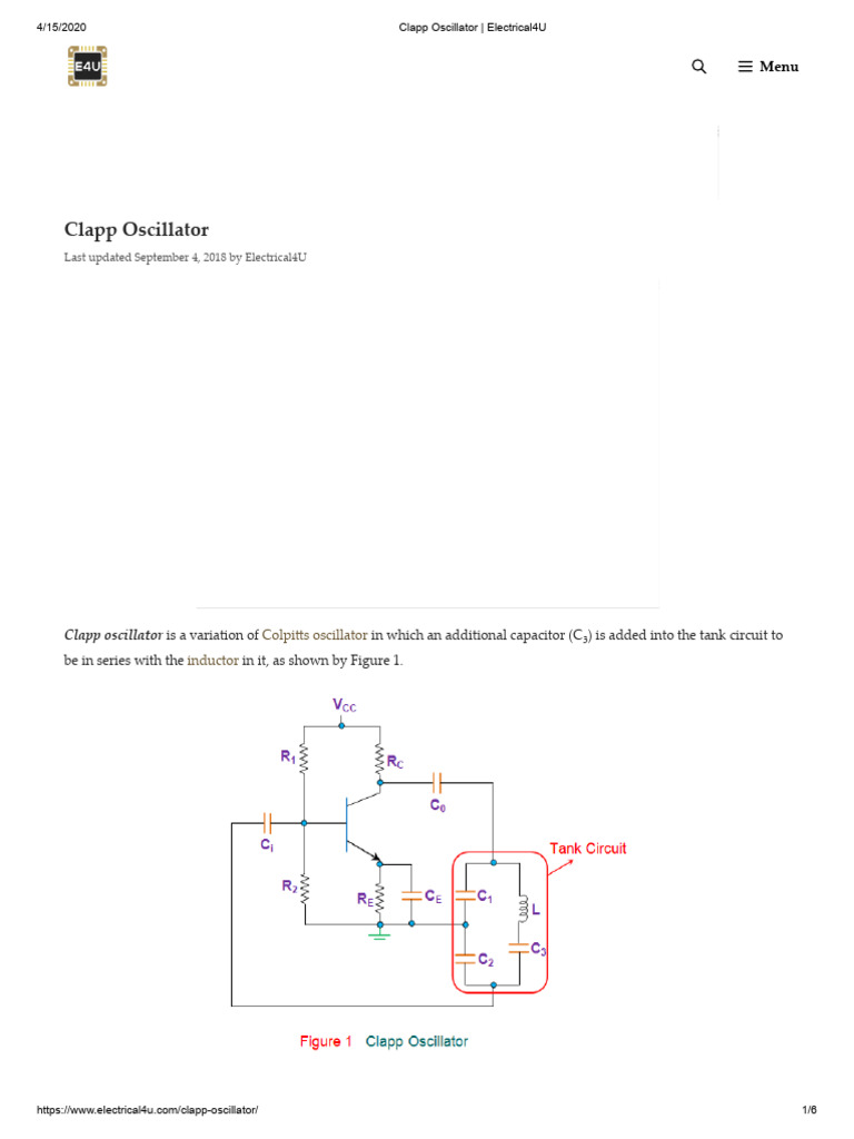 4.4.clapp Oscillator PDF Electronic Oscillator Capacitor