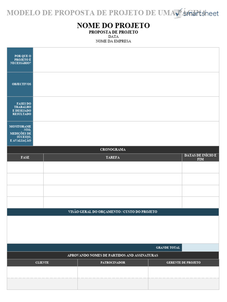 IC One Page Project Proposal Template WORD PT | PDF