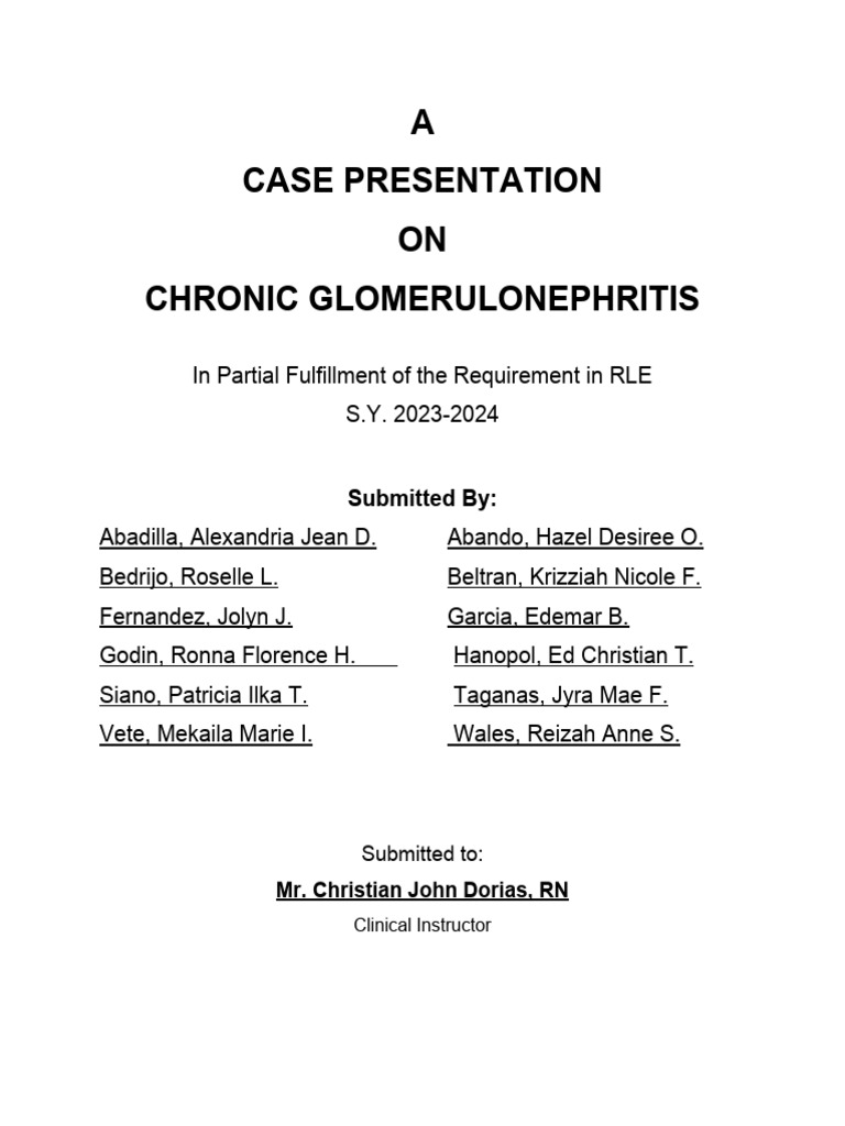 Nursing Management of Glomerulonephritis | PDF