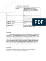 RESUMEN ANALITICO (Procesos Administrativos)