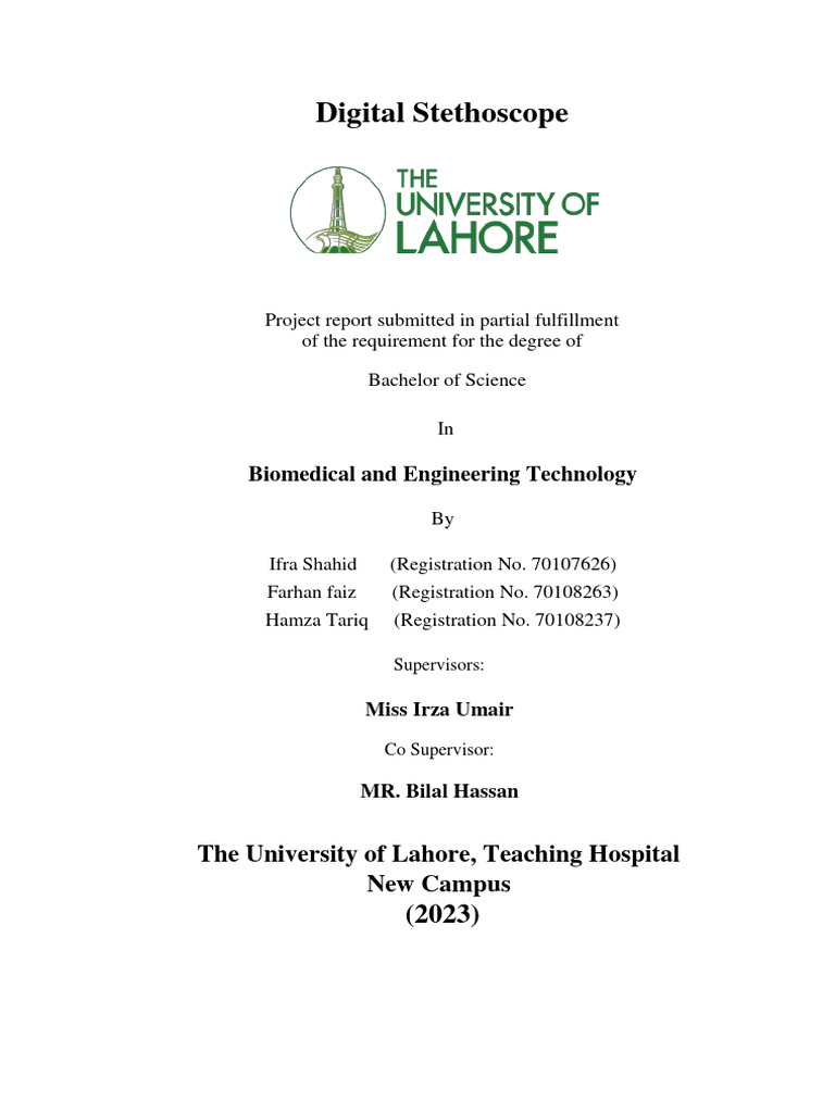 Digital Stethoscope Circuit Diagram