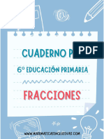 Cuaderno Fracciones - 6 Curso Educacion Primaria