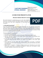 Presentation Guidelines